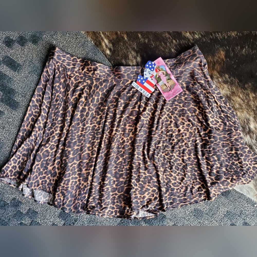 Leopard Swim Cover up Skirt